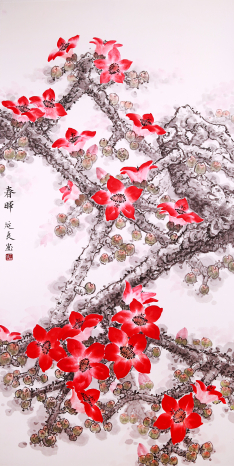 国画《春晖》